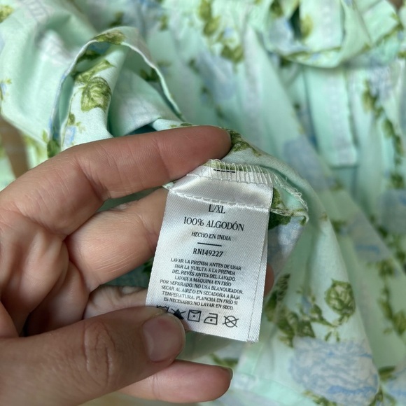 8 Oak Lane Magnolia Floral Pajamas Lounge Classic Preppy Lace Womens L/XL - Picture 8 of 8